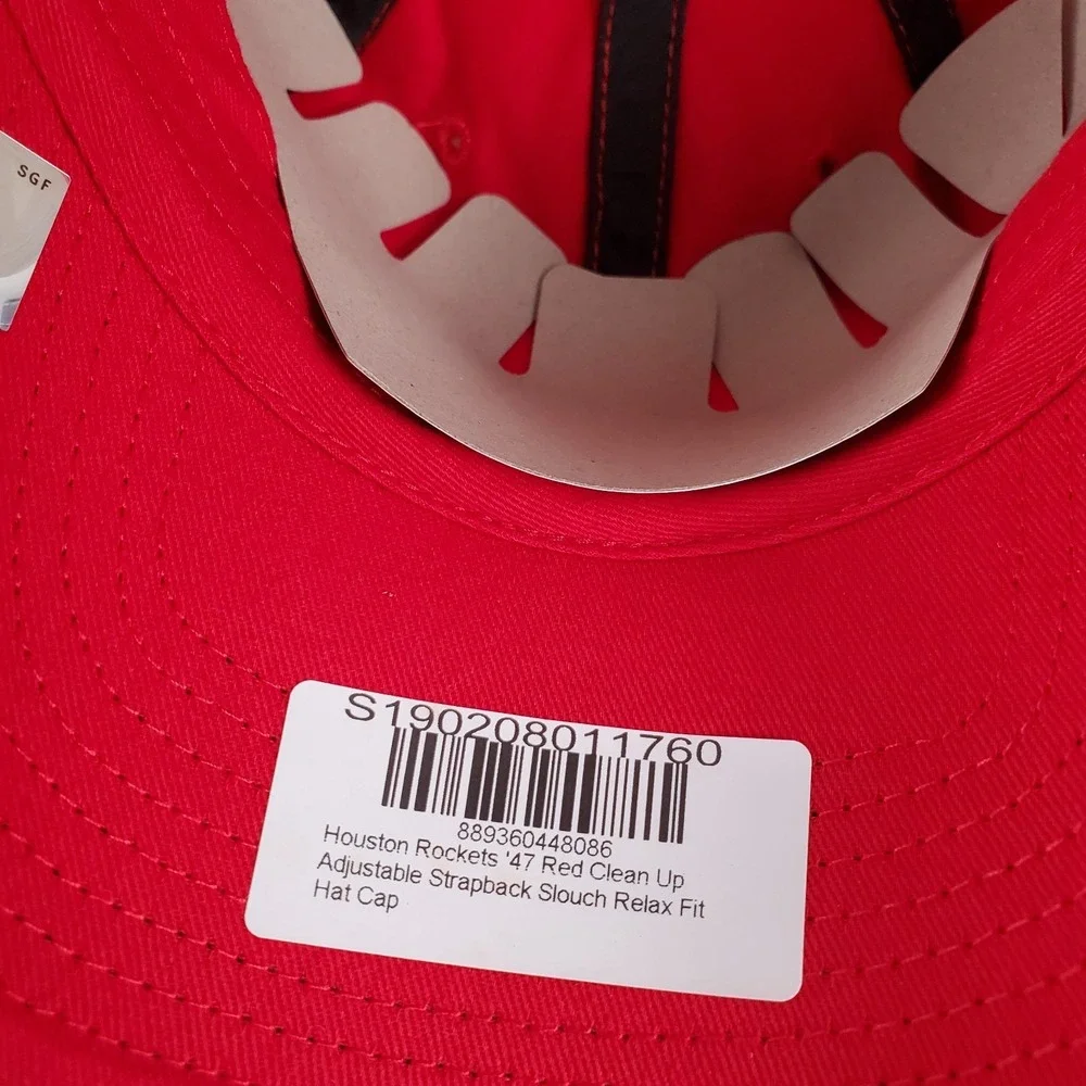 '47 Strapback Hat One Size‎ Red Houston Rockets Slouch Relax Fit